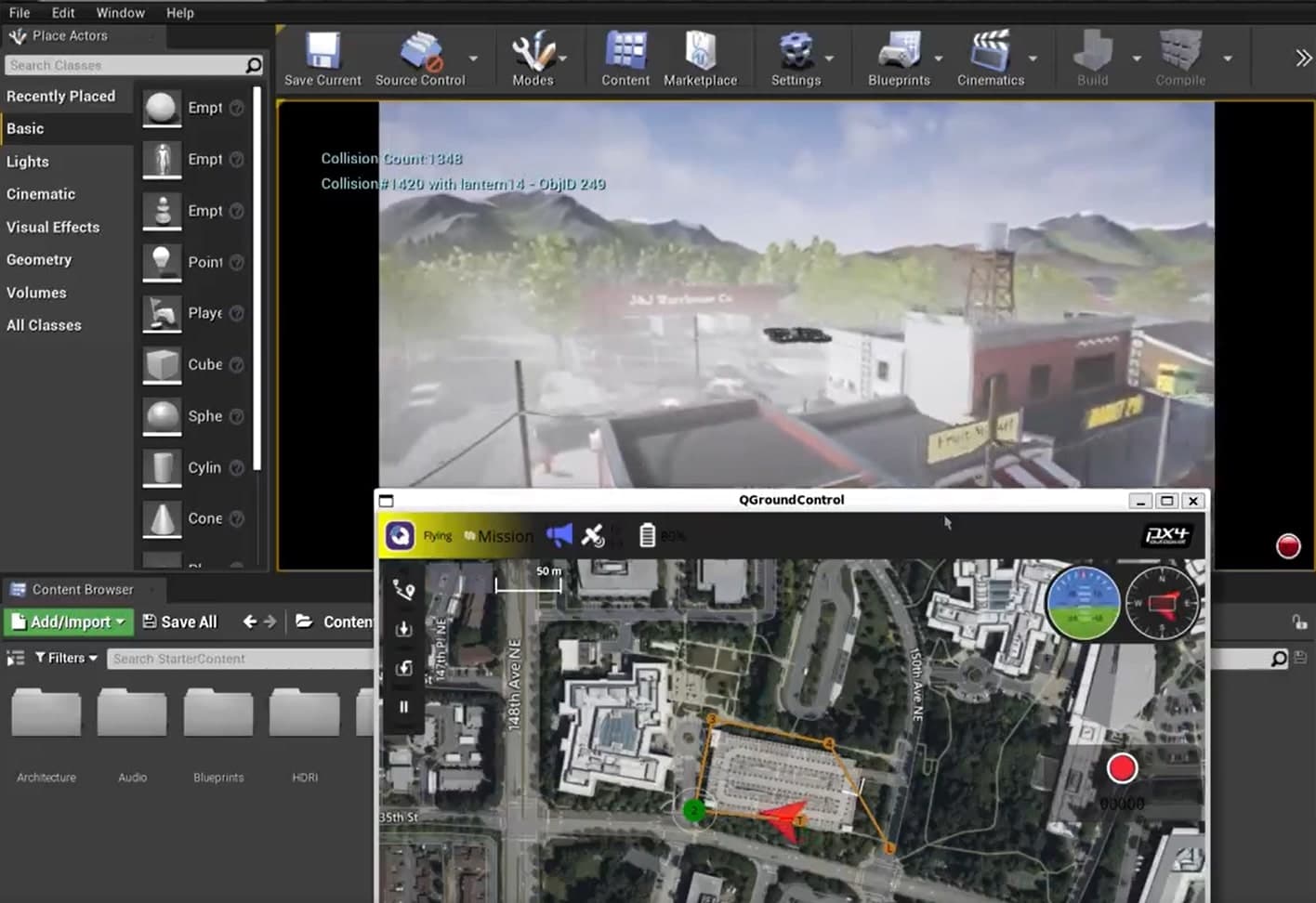 Drone Simulator Design in Unreal Engine